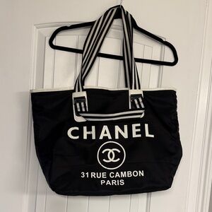 Chanel Black and White Tote Bag